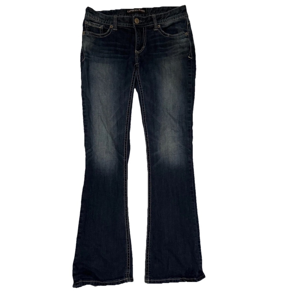 Express Stella Low Rise Bootcut Jeans Women’s Medium Wash Stretch Denim Size 4